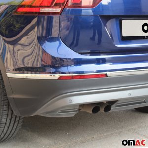 Volkswagen Tiguan Rear Bumper Trim - Omac - S. Steel - Gloss Silver - '18-'24 Volkswagen Tiguan Rear Bumper Trim - Omac - S. Steel - Gloss Silver - '18-'24